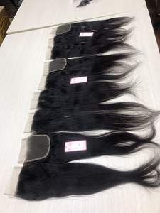 Extensiones de cierre de encaje de cabello humano Remy vietnamita 4x4 y 5x5 de alta calidad precio de fábrica directo - Product Image 3
