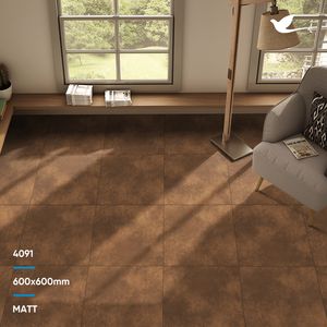 Producto sobresaliente, baldosas de suelo de lujo, superficie marrón mate, baldosas de porcelana de gran tamaño, baldosas de decoración interior para el hogar - Product Image 3