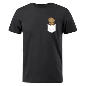 100% coton couleur unie personnalisé propre Logo impression à manches courtes hommes T-Shirt en vrac en gros
