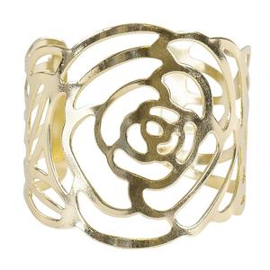 Porte-serviette en aluminium de meilleure qualité Design floral Forme de feuille pour table de fête de mariage Décoratif Nouveau modèle Exportation Inde - Product Image 1