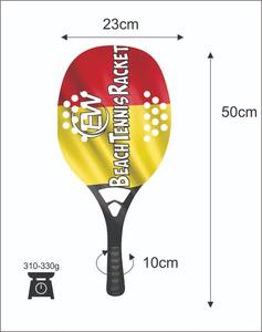 Raquetas de Tenis Playa y Pádel Personalizadas de Carbono y Fibra de Vidrio con Logotipos y Combinaciones de Colores, Peso 310-330g, Longitud 50cm - Product Image 3