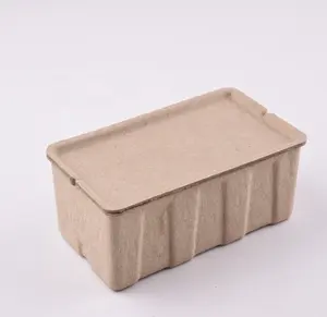 Verpakking Eco Papier Pulp Doos Voor Huishoudelijke Opslag Recyclebaar Container