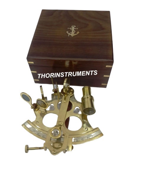 Sextant Nautique En Laiton Antique – Instrument De Navigation Vintage Fonctionnel, Collection WWII
