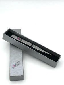 แหนบต่อขนตาแบบวงกลมสีเงิน90องศาสแตนเลสสตีลอุปกรณ์เสริมความงามออกแบบโลโก้ได้ตามต้องการ - Product Image 6