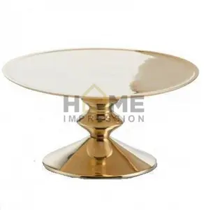 silver & gold plated metal cake stand