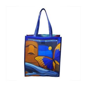 Sac de courses non tissé personnalisé imprimé en usine, sac fourre-tout réutilisable laminé pour supermarché, promotionnel, vente en gros - Product Image 2