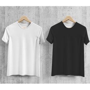 Camiseta de hombre de talla grande transpirable de secado rápido estilo liso blanco 100% algodón ropa deportiva atlética para correr - Product Image 6