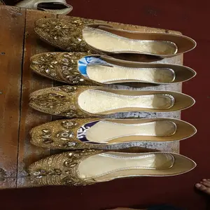 Sepatu untuk wanita mewah Khusa untuk anak-anak dalam ruangan PK datar, ringan berat campuran warna IMPEXPO Khussey kualitas tinggi Pakistan khussas