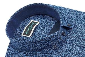 Meilleure vente Chemises Slim Fit pour homme Tissu en popeline à motif floral personnalisable Fabriqué en Turquie pour le printemps - Product Image 2