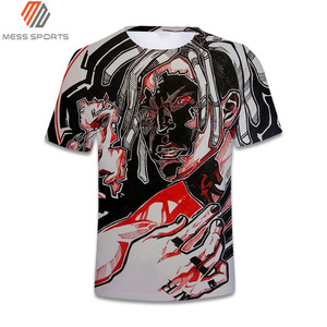 Men's Short Sleeve O-Neck T-<b>Shirt</b> With <b>White</b> Tiger And Cub Print Casual Regular Fit Polyester Animal Pattern - Product Image 6