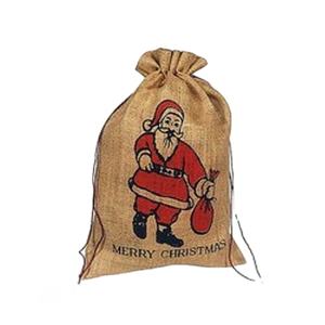 Sacs cadeaux en toile de jute avec cordon de serrage pour mariage, fête, ou comme pochettes personnalisables avec logo - Product Image 1