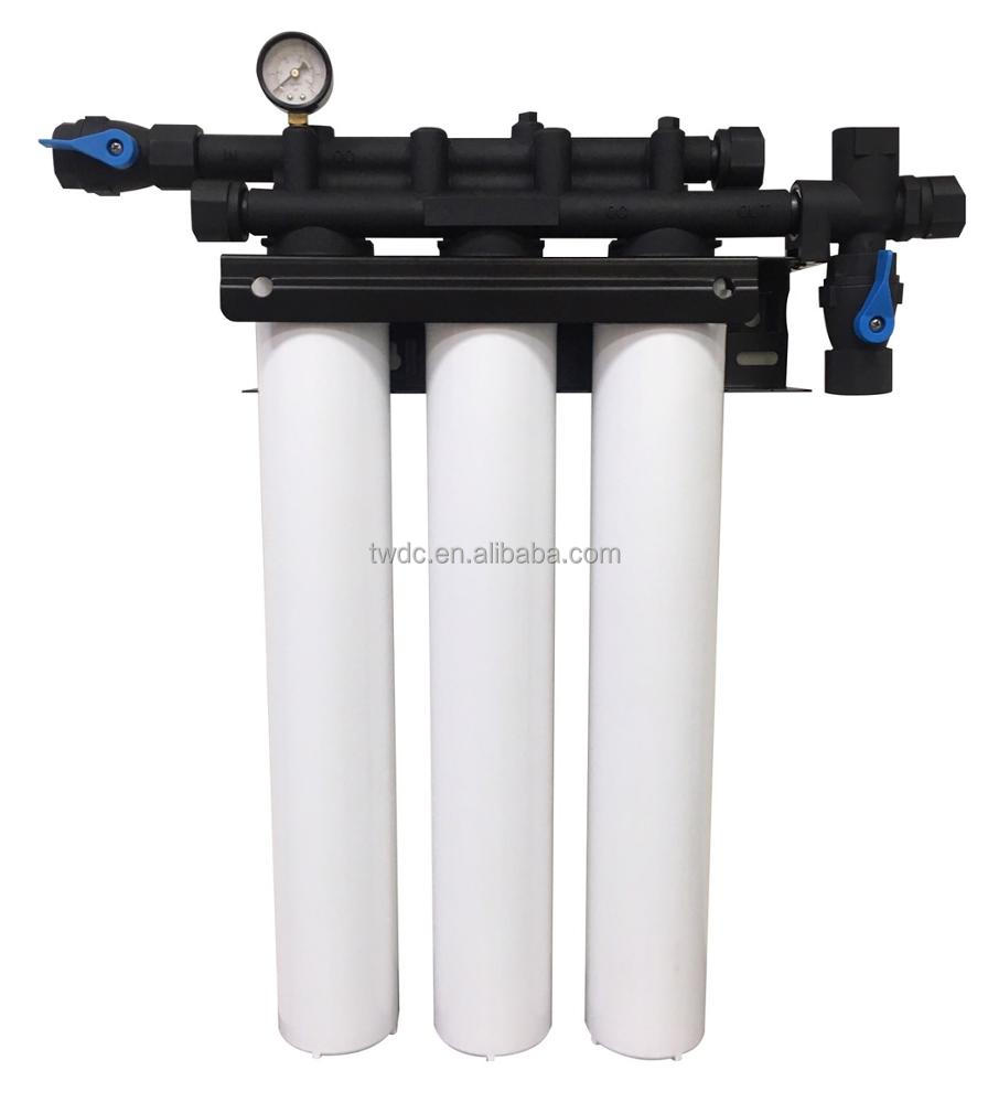 High Flow Twin Triple Quad Stage Quick Change Cartridge Water Filters with scale inhibitor Commercial Water Filtration System