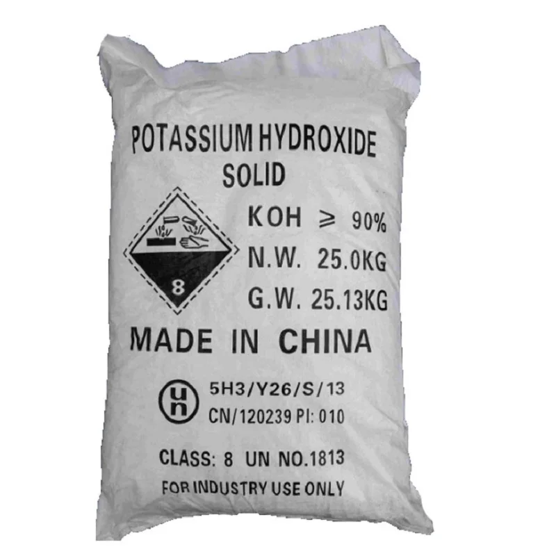 Kemurnian Tinggi 90% Kalium Hidroksida/Potash Api/Serpihan KOH