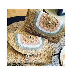 Achats en ligne mode féminine Jute pochette à la main perles coquille gland fermeture à glissière coton longue GF-C20194 de gros - Product Image 1