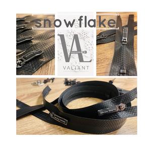 # Cremallera de 5 dientes de TPU resistente al agua con diseño de copo de nieve, extremo abierto y tirador de goma con semi-bloqueo - Product Image 3