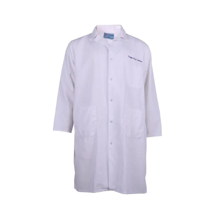 Moda doktor üniforma tasarımı erkekler için hastane laboratuvar önlüğü