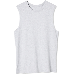 Camiseta sin mangas de color gris cielo, suave, cómoda y de calidad, personalizada por OEM para hombres/niños, 100% algodón/spandex según los requisitos del cliente. - Product Image 2