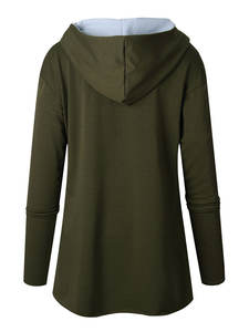 Sudaderas con Capucha de Forro Polar Ecológicas para Mujer, Sudaderas Deportivas, Diseño Personalizado Liso, Otoño Invierno, Talla Grande, Logotipo Delantero y Trasero - Product Image 5