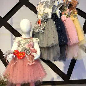 Топ с мультипринтом, платье Moti с изгибами волос, платье для маленьких девочек, детские платья, новый дизайн, одежда для маленьких девочек
