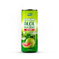 Boisson fruitée pétillante aromatisée à l'aloe vera, à l'ananas et à la goyave 320 ml en bouteille et en canette |   Produits naturels purs OEM ODM Marque privée Vietnam