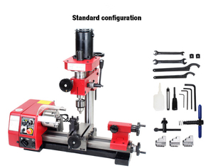 Herramienta multifuncional para máquina pequeña, máquina de perforación <span class=keywords><strong>y</strong></span> fresado integrada, torno manual - Product Image 3
