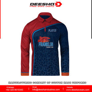 Jersey de pesca por sublimación de poliéster 100% hecho a medida, ropa impermeable transpirable de manga larga con diseño OEM, opciones de talla grande - Product Image 2