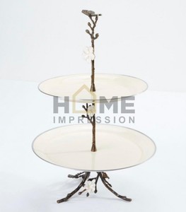 Large 3 Tier Pedestal Anamone Hammered Base Decorative Serving <b>Cake</b> <b>Stand</b> 2 Tier & 3 Tier <b>Cake</b> <b>Stand</b> Luxury <b>Sets</b> - Product Image 5