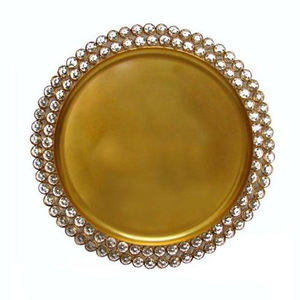 Or 2 couche cristal perles chargeur plaque - Product Image 6