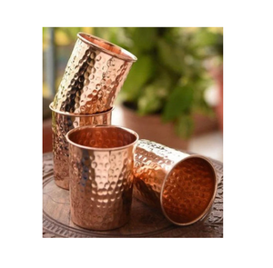 Verre en cuivre pur de meilleure qualité pour boire ensemble de verres à boire en cuivre traditionnel à usage général fabriqué en Inde - Product Image 3