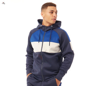 ชุดวอร์มผ้าฝ้ายฟลีซแบบซิปมีฮู้ด คอปกแบบมีฮู้ด สีพื้น ลายบล็อกสี  สำหรับฤดูหนาว  แบบยูนิเซ็กซ์  สามารถปรับแต่งได้ - Product Image 4