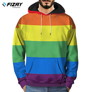 Street Wear Customise Logo Sublimation Split <b>Colour</b> Design Patch Work Multi <b>Colour</b> <b>Blocks</b> Men's Casual Pull Over Hoodies - Product Image 4