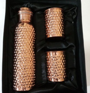 Botella de agua de cobre puro, termo aislado hecho a mano, a prueba de fugas, para Bar, accesorios, 28 OZ, 950 ml - Product Image 6