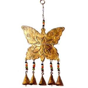 Placa Decorativa Redonda de Metal Pintado con Diseño de Campana de Viento Antigua - Escultura Artística para Decoración del Hogar (Modelo LV0017) - Product Image 1