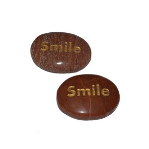 Piedra grabada con sonrisa de melocotón Aventurina, venta al por mayor, piedra grabada con sonrisa de melocotón - Product Image 1