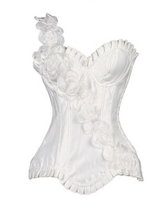 <span class=keywords><strong>Corsetto</strong></span> overbust da donna con spalline singole rosa - Product Image 4