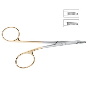 Foster Gilles 12cm Porte-aiguille manuel et ciseaux Combo Instruments chirurgicaux droits ou incurvés Base - Product Image 4