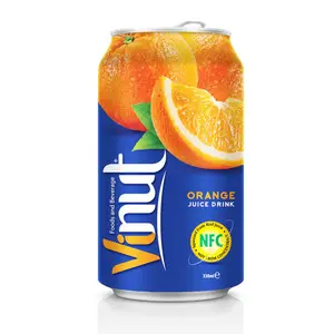 베스트 셀러 과일 주스 오렌지 맛 330ml 통조림 VINUT 음료