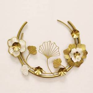 Arte de pared para el hogar y la Oficina, decoración de alta calidad en forma de flor, Metal semicircular, logotipo personalizado abstracto, precio más bajo - Product Image 3