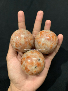 คริสตัลซันสโตนทรงกลมสวยงามเป็นธรรมชาติสำหรับตกแต่งบ้านเป็นเอกลักษณ์ของสะสมศิลปะฮวงจุ้ยทำด้วยมือคริสตัล - Product Image 3