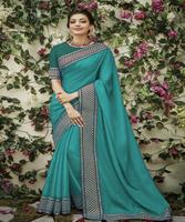 Sari en soie jacquard Banarasi pour femme, multicolore, design moderne, pour fêtes, festivals, usage quotidien, en coton et soie doux, ethnique