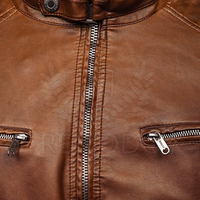 Veste en cuir de vache noire pour homme, style mode, col montant à carreaux, respirante, coupe-vent, décontractée, couleur personnalisable, service OEM