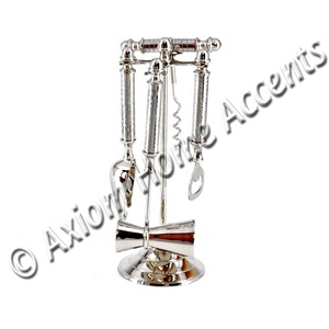 Bộ Dụng Cụ Quán Bar Gồm 5 Chiếc Dụng Cụ Quán Bar Trực Tiếp Tại Nhà Máy Bartender Có Tay Cầm Bằng Tre Mạ Niken Của Axiom Home Accents - Product Image 5