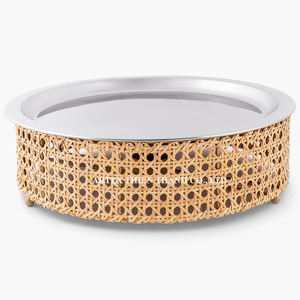 Plateaux de service décoratifs en rotin, en métal, pour pâtisserie au chocolat, Ramadan Eid, décoration, vente en gros, 2019 - Product Image 2