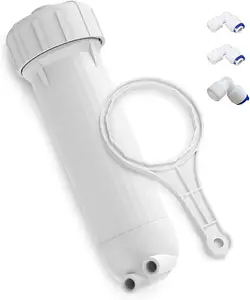 Plastik Ro Air Membrane Filter Pengganti Perumahan dengan 3 Siku, Perumahan Kunci Check Valve