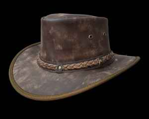 Sombrero de vaquero occidental de aspecto antiguo, sombrero de montar a toro hecho de cuero duradero para cobardes y jinetes - Product Image 4