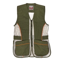 Gilet de tir en maille respirant avec ceinture réglable et boutons-pression, coupe-vent, très respirant, léger, pour la chasse et le tir à l'argile