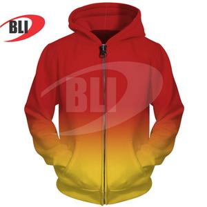 Vente en gros de sweats à capuche imprimés avant et arrière avec sublimation du logo de votre propre marque sweats à capuche zippés personnalisés pour hommes et femmes - Product Image 2