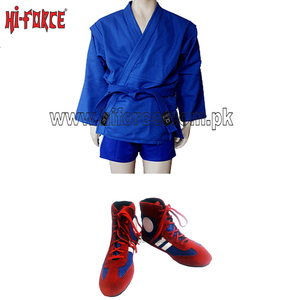 Premium Quality Cotton Fabric Sambo Wrestling Suits Russian Judo Martial Arts <b>Kimono</b> Sambo <b>Jacket</b> and Short - Product Image 4