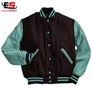 Chaquetas universitarias de estilo Puffer de tendencia superior para hombres y mujeres, mangas ligeras de cuero genuino, bolsillos de cuello con capucha y logotipo personalizado - Product Image 6