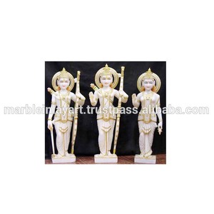 White Marble Ram Laxman Sita <b>statue</b> - Product Image 1